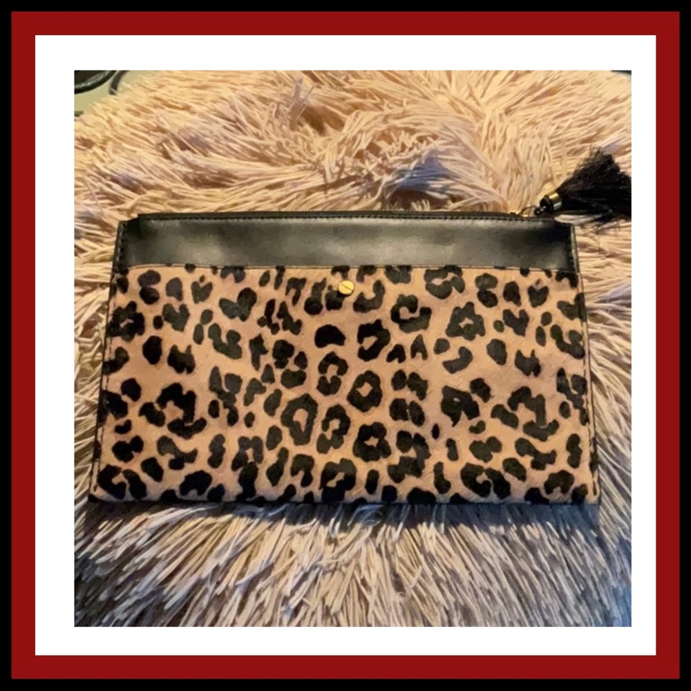 J. CREW JEOPARD CLUCH BAG